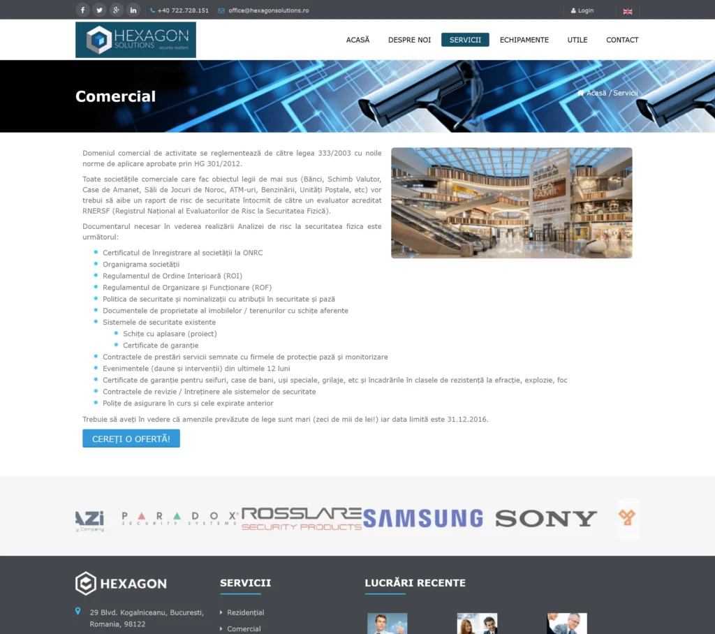 hexagonsolutions.ro comercial